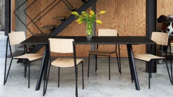 bord - CPH30 table 200 x 90 cm - bordplade sort linoleum/ben sort eg (vandbaseret lak)^Hay Best