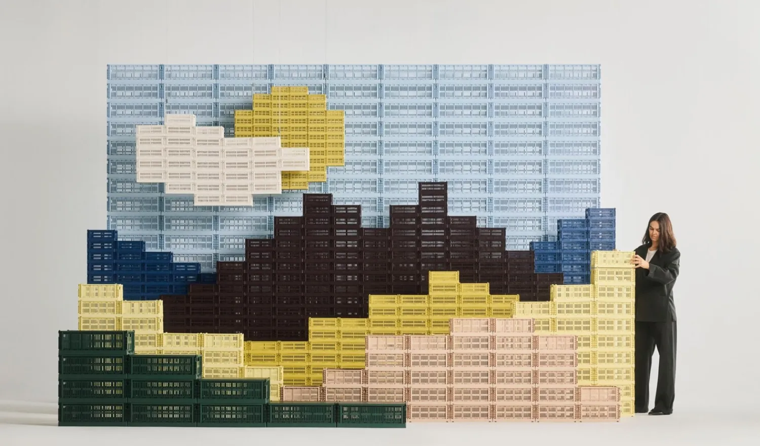 Colour Crate - Cube - Off-white*Hay Online