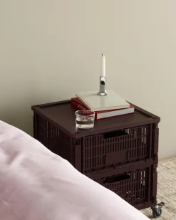 Colour Crate - Large Square - Bordeaux^Hay