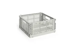 Colour Crate - Medium Square - Grey^Hay