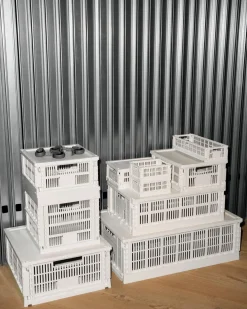 Colour Crate - Medium Square - Grey^Hay