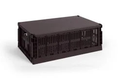 Colour Crate Lid Metal - Large - Bordeaux*Hay Online