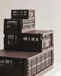 Colour Crate Lid Metal - Large - Bordeaux*Hay Online