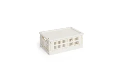 Colour Crate Lid Plastic - Small - Off-white*Hay
