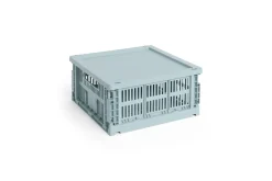 Colour Crate Lid Plastic - Medium Square / Cube - Dusty blue^Hay Sale