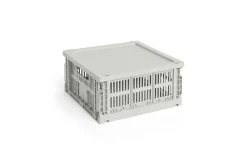 Colour Crate Lid Plastic - Medium Square / Cube - Grey*Hay Outlet