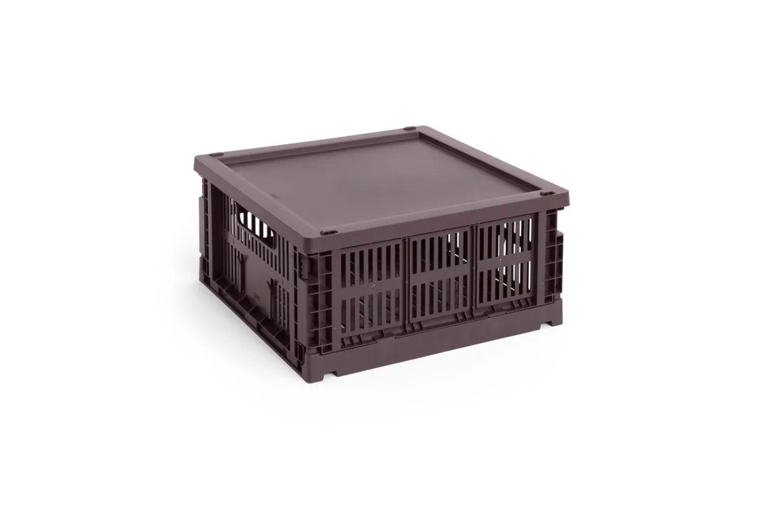 Colour Crate Lid Plastic - Medium Square / Cube - Bordeaux*Hay Hot