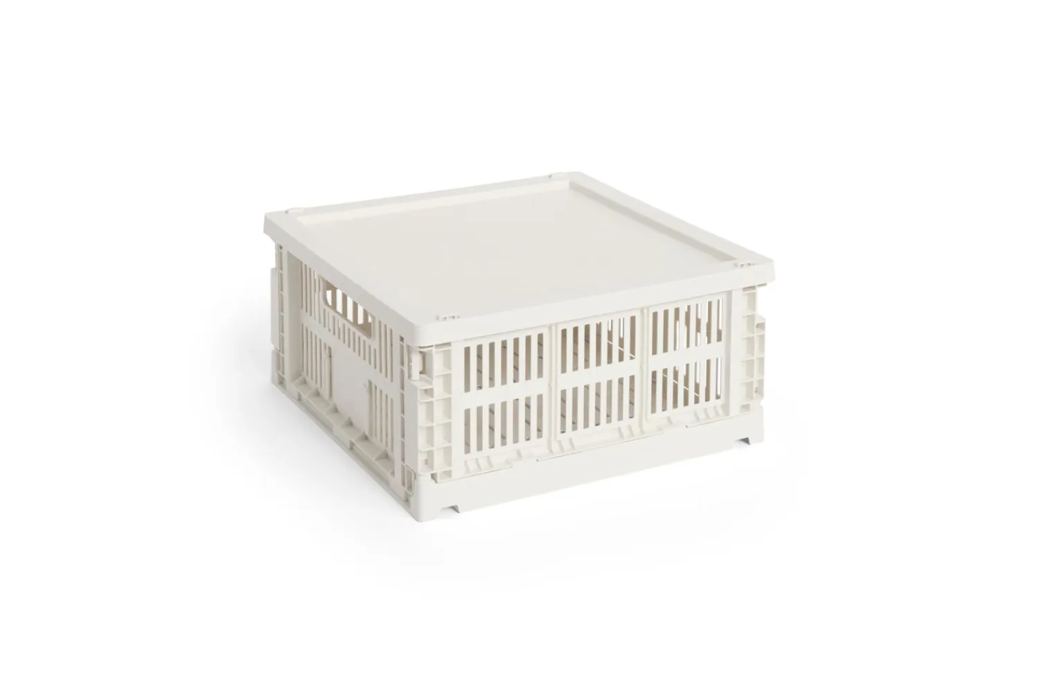 Colour Crate Lid Plastic - Medium Square / Cube - Off-white^Hay Clearance