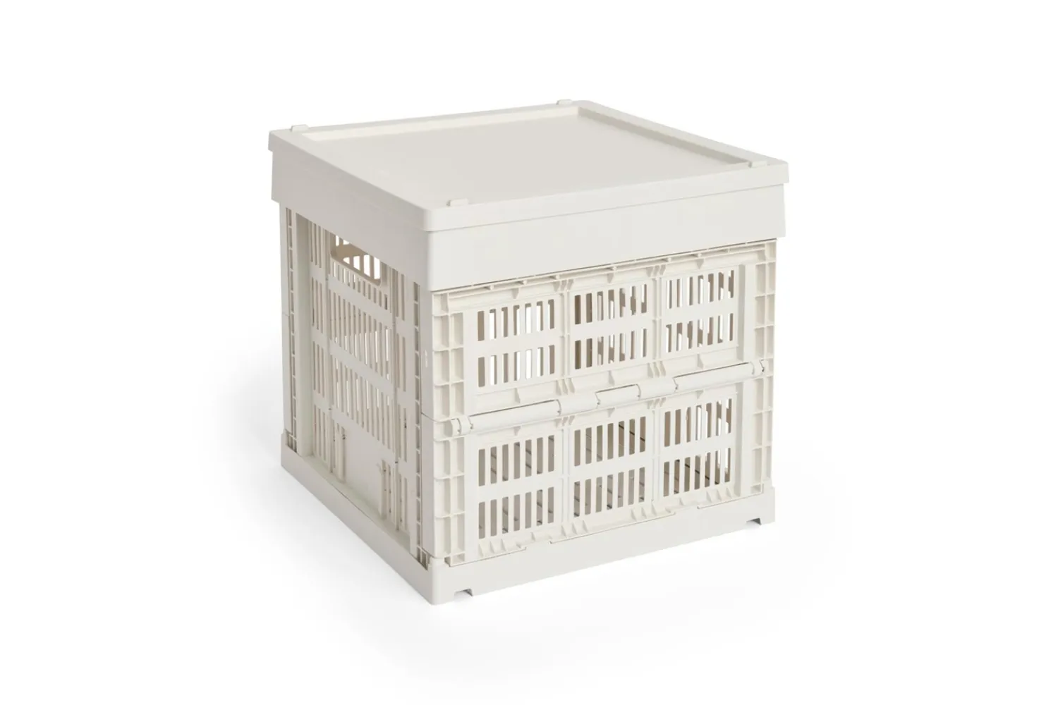 Colour Crate Lid Plastic - Medium Square / Cube - Off-white^Hay Clearance