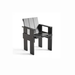 Crate Dining Chair - Black - Lakeret fyrretræ / Lacquered pinewood*Hay
