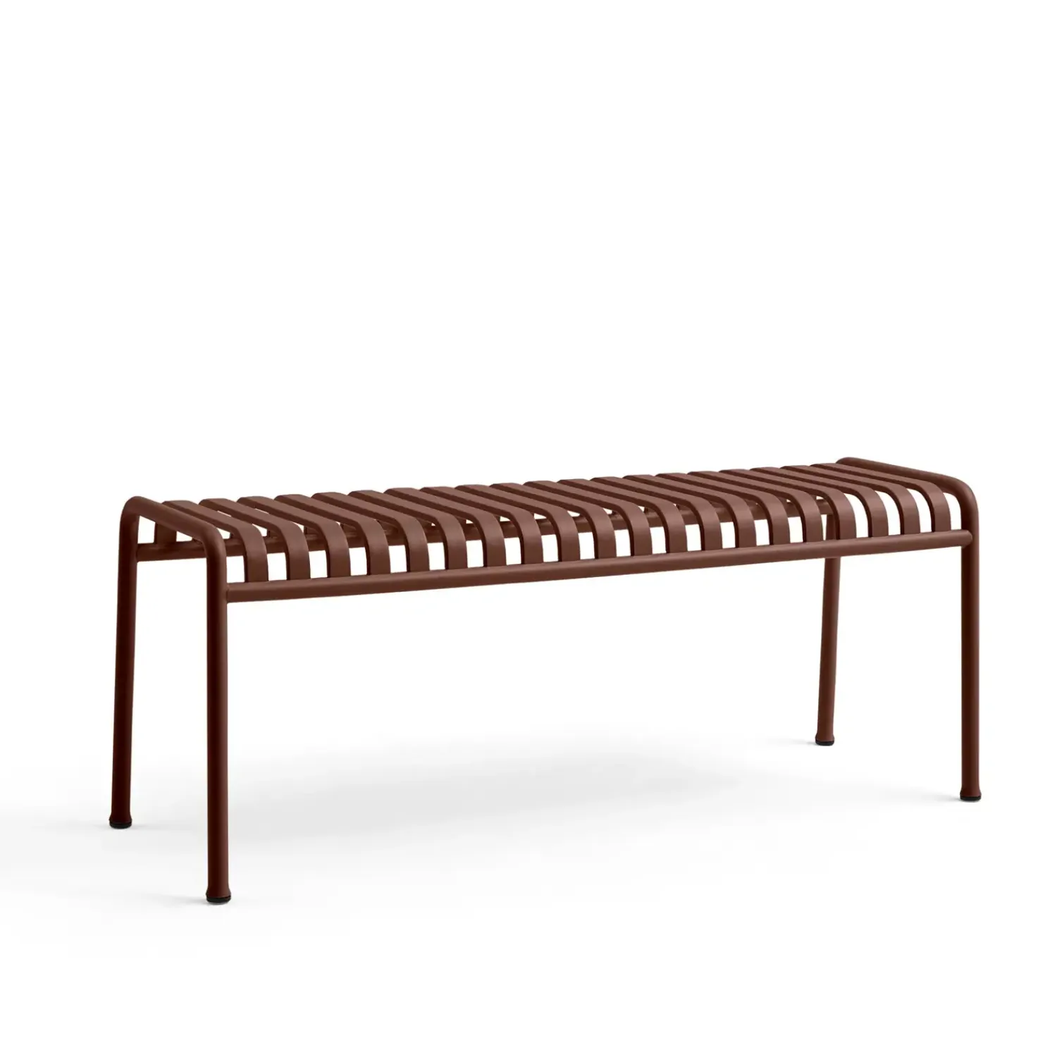 havebænk - Palissade bænk - Rød - Iron red - 120 cm*Hay New