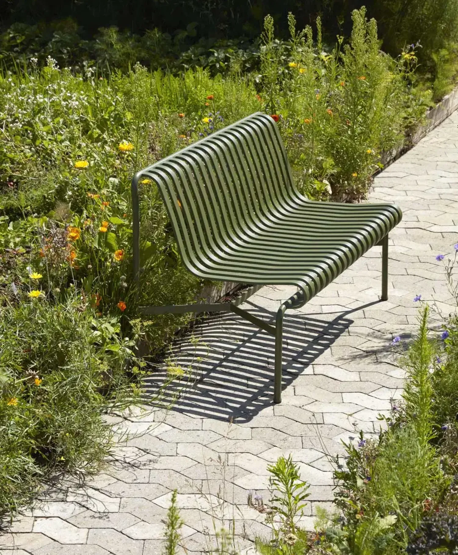 havebænk - Palissade spisebordsbænk uden armlæn - Olivengrøn - Dining Bench*Hay New