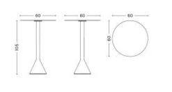 havebord - Palissade Cone table High - Oliven grøn - Ø: 60 cm^Hay
