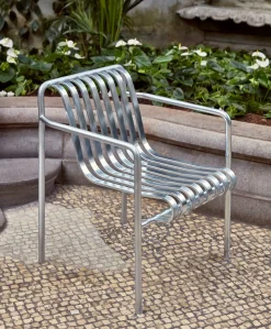 havestol - Palissade Dining Armchair - Galvaniseret stål*Hay Hot