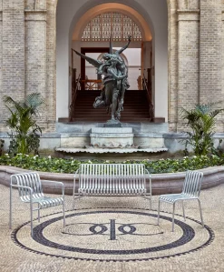 havestol - Palissade Dining Armchair - Galvaniseret stål*Hay Hot