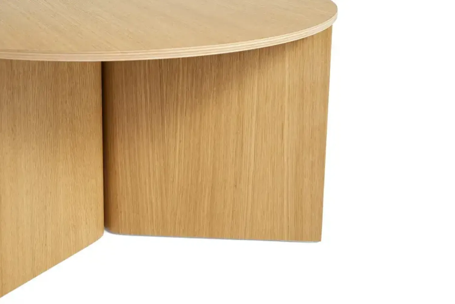 sofabord - Slit table Wood XL - Eg - Ø65 cm - H35 cm^Hay Hot