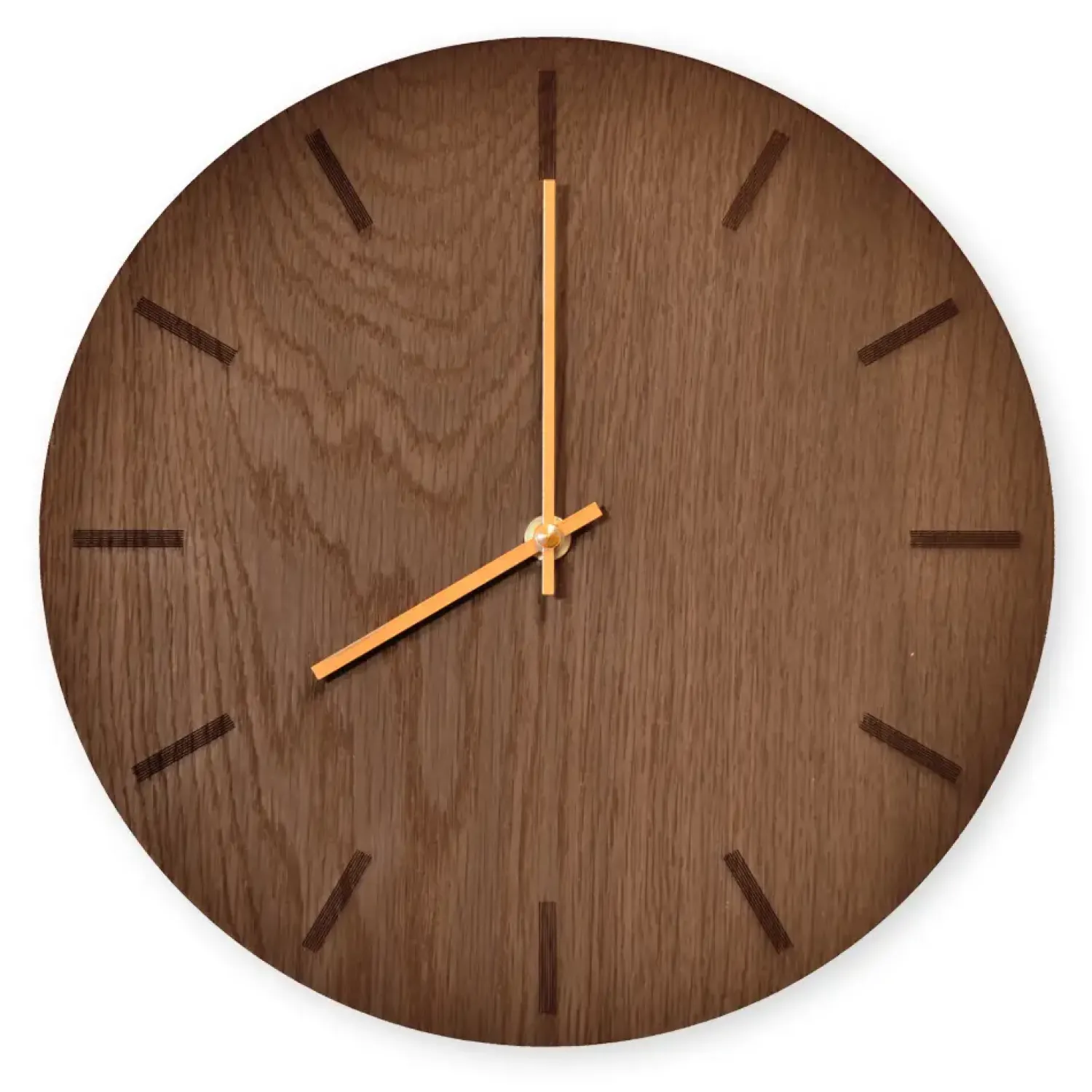 - Vægur - Dark Oak - Mørk Eg/Guld - Ø28 cm*Hemverk Discount