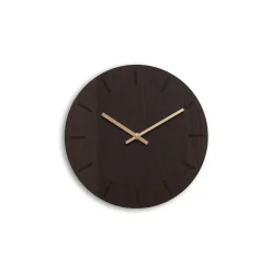 - Vægur - Dark Oak - Mørk Eg/Kobber - Ø28 cm*Hemverk New