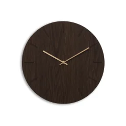 - Vægur - Dark Oak - Mørk Eg/Kobber - Ø38 cm*Hemverk Discount