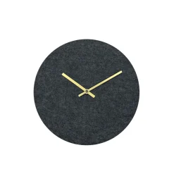 - Vægur - Felt grå - Ø28 cm - Guld visere*Hemverk Sale