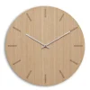 - Vægur - Light Oak - Eg/Sølv - Ø38 cm*Hemverk Discount