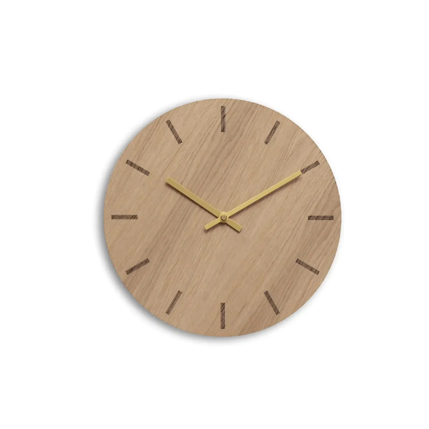 - Vægur - Light Oak - Eg/Guld - Ø28 cm^Hemverk New
