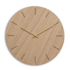 - Vægur - Light Oak - Eg/Guld - Ø38 cm*Hemverk Outlet