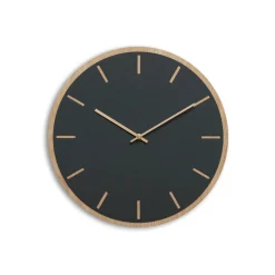 - Vægur - Lys Eg/Mørkegrøn - Kobber visere - Ø38 cm*Hemverk Online