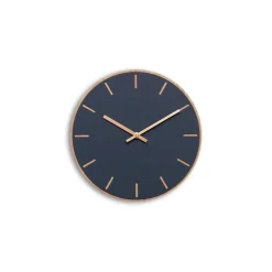 - Vægur - Lys Eg/Smokey blue - Kobber visere - Ø28 cm*Hemverk