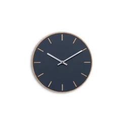 - Vægur - Lys Eg/Smokey blue - Sølv visere - Ø28 cm*Hemverk Hot