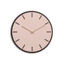 - Vægur - Mørk Eg/Powder Dusty Rose - Kobber visere - Ø38 cm^Hemverk Discount