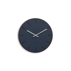 - Vægur - Mørk Eg/Smokey Blue - Sølv visere - Ø28 cm*Hemverk Hot