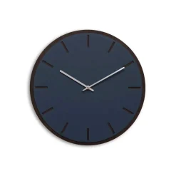 - Vægur - Mørk Eg/Smokey Blue - Sølv visere - Ø38 cm^Hemverk Best