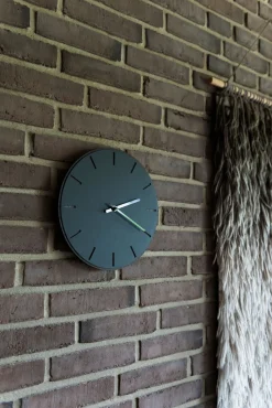 - Vægur - Mørk Eg/Sort - Kobber visere - Ø38 cm*Hemverk Sale