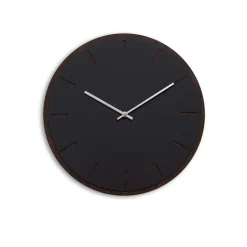 - Vægur - Mørk Eg/Sort - Sølv visere - Ø38 cm^Hemverk Online