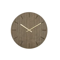 - Vægur - Valnød - Ø28 cm - Kobber visere^Hemverk Outlet