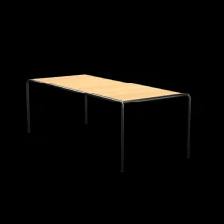- AVANTI Dining table, 222x98 cm - Bordplade: Pine, Stellet: Sort*Houe