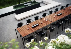 - AVANTI Dining table, 153x98 cm - Bordplade: Thermo ash, Stellet : Sort^Houe Outlet