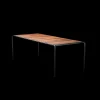 - AVANTI Dining table, 222x98 cm - Bordplade: Thermo ash, Stellet : Sort^Houe