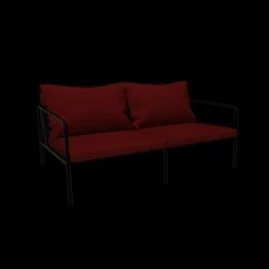 - AVON 2 seater sofa - Pude: Scarlet, Stellet: Sort*Houe Online