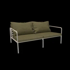 - AVON 2 seater sofa - Pude: Moss, Stellet: Muted Hvid*Houe New