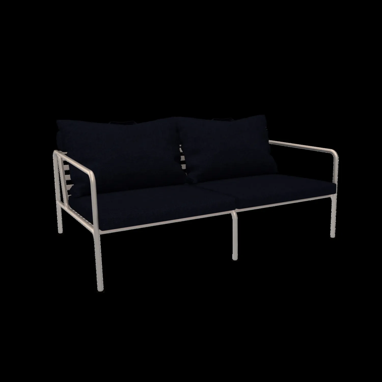 - AVON 2 seater sofa - Pude: Indigo, Stellet: Muted Hvid*Houe Outlet