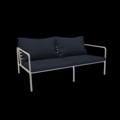 - AVON 2 seater sofa - Pude: Sky, Stellet: Muted Hvid*Houe Outlet