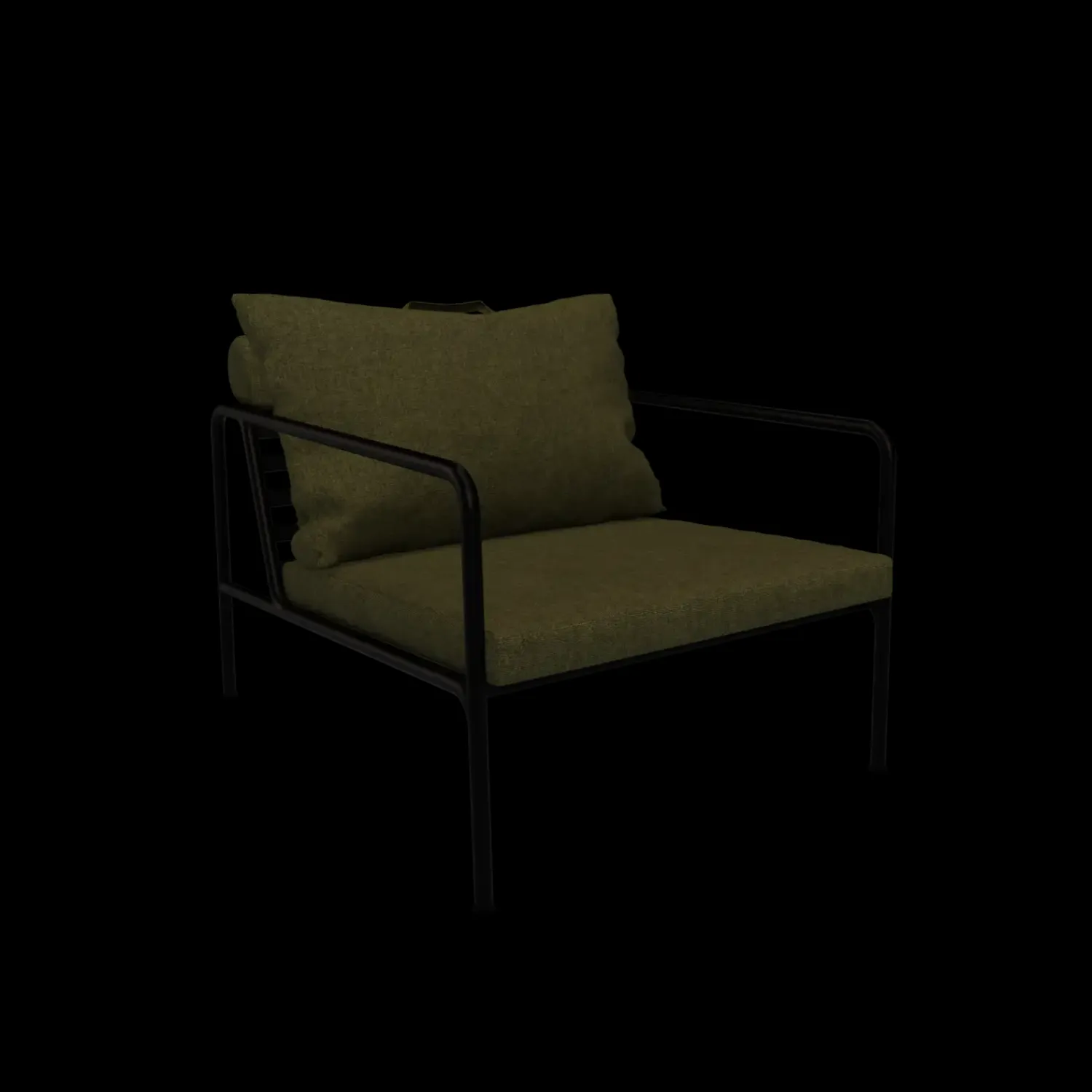 - AVON Chair - Pude: Leaf, Stellet: Sort*Houe Sale