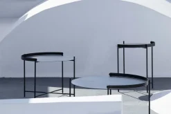 - EDGE Tray table Ø76 - Black-black^Houe New