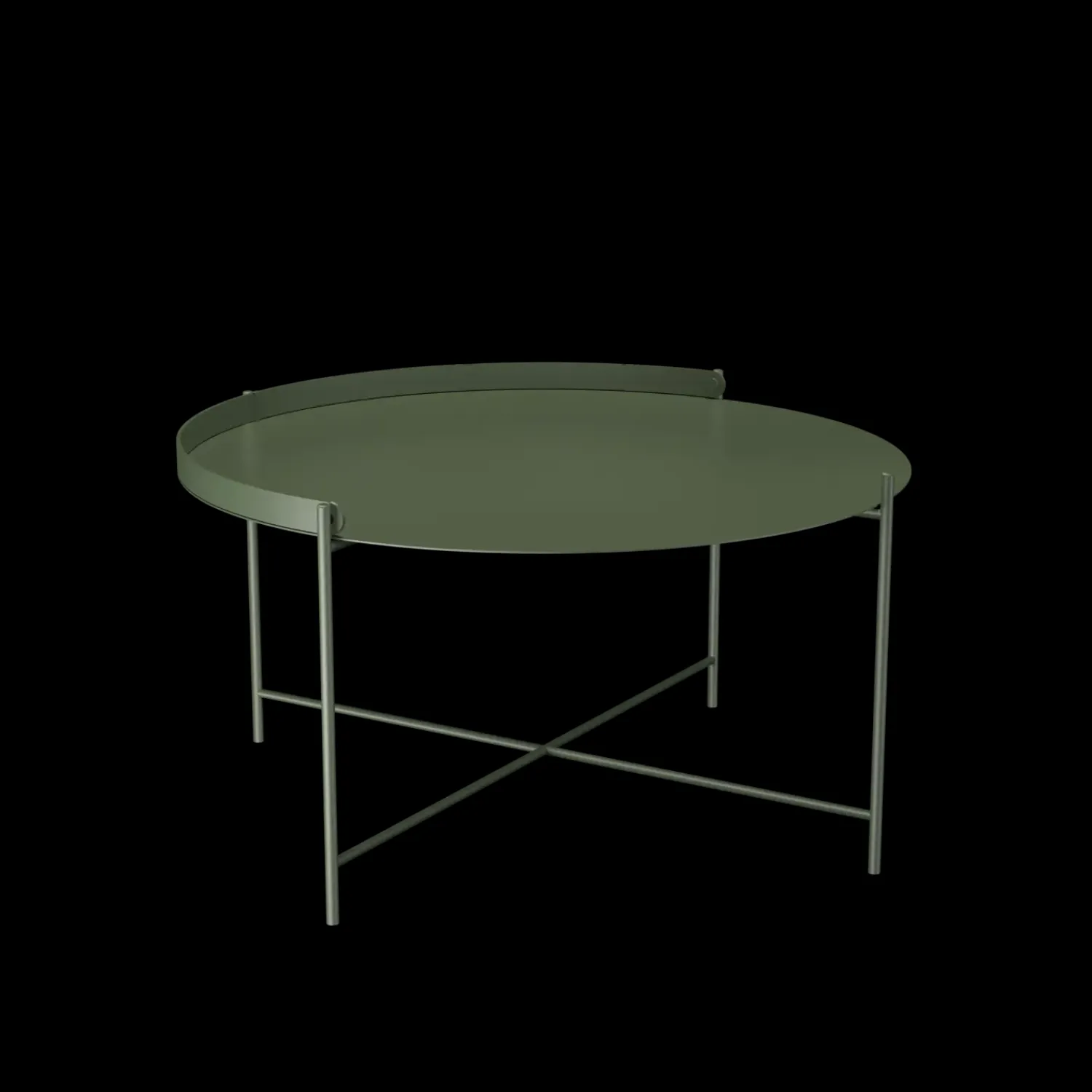 - EDGE Tray table Ø76 - Oliven Grøn^Houe Best