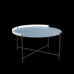 - EDGE Tray table Ø76 - Pigeon blue-white*Houe Outlet