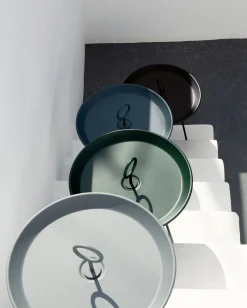 - EYELET Tray table Ø45 - Pine green^Houe Best