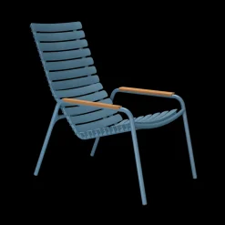 - ReCLIPS Lounge chair - Sky blue. Armrest i bambus^Houe Clearance