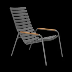 - ReCLIPS Lounge chair - Dark grey. Armrest i bambus*Houe Hot